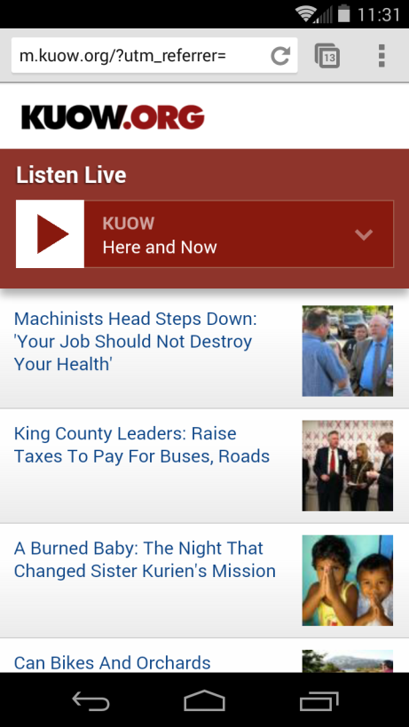 image: KUOW Mobile Site